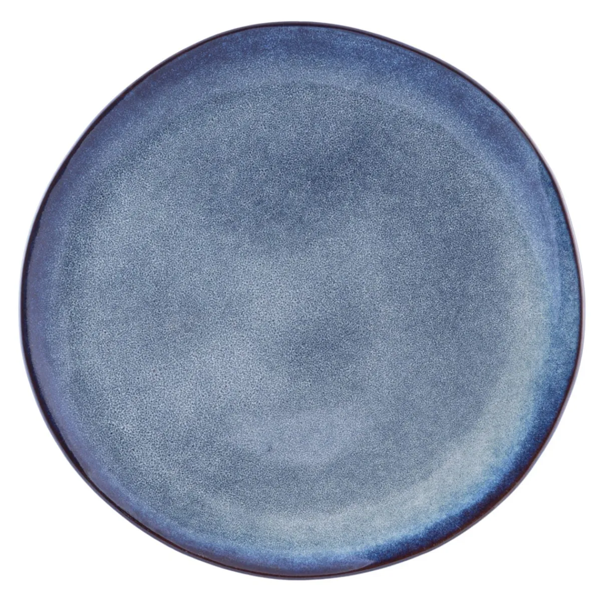 Assiette coupe plate rond gris grès émaillé Ø 27 cm Galaxy - PRO.MUNDI New