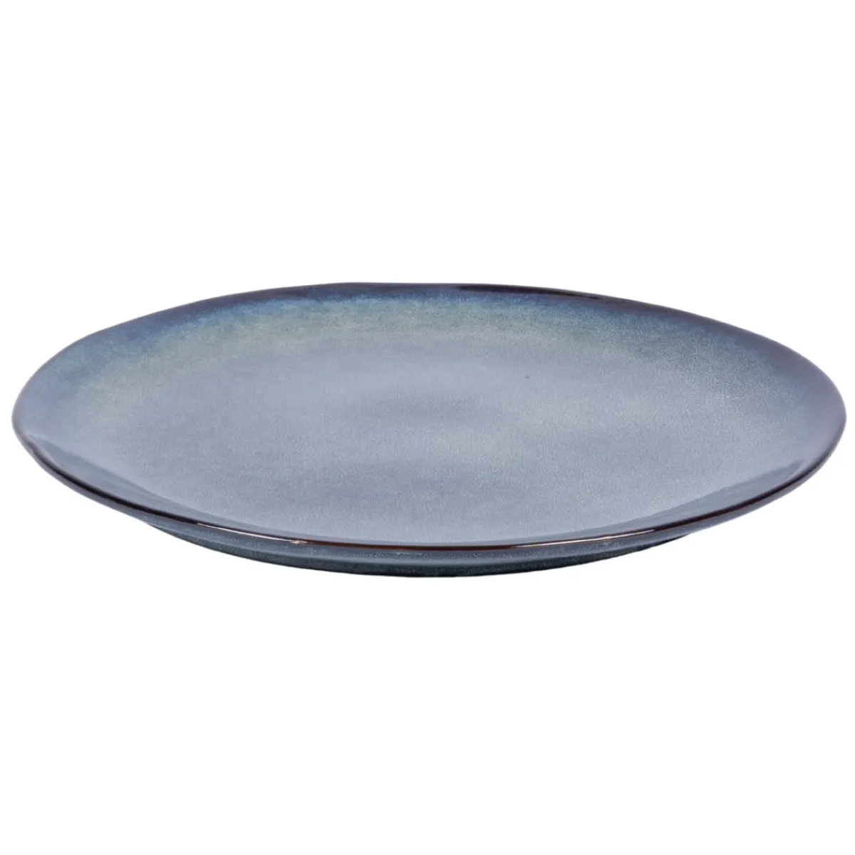Assiette coupe plate rond gris grès émaillé Ø 27 cm Galaxy - PRO.MUNDI New