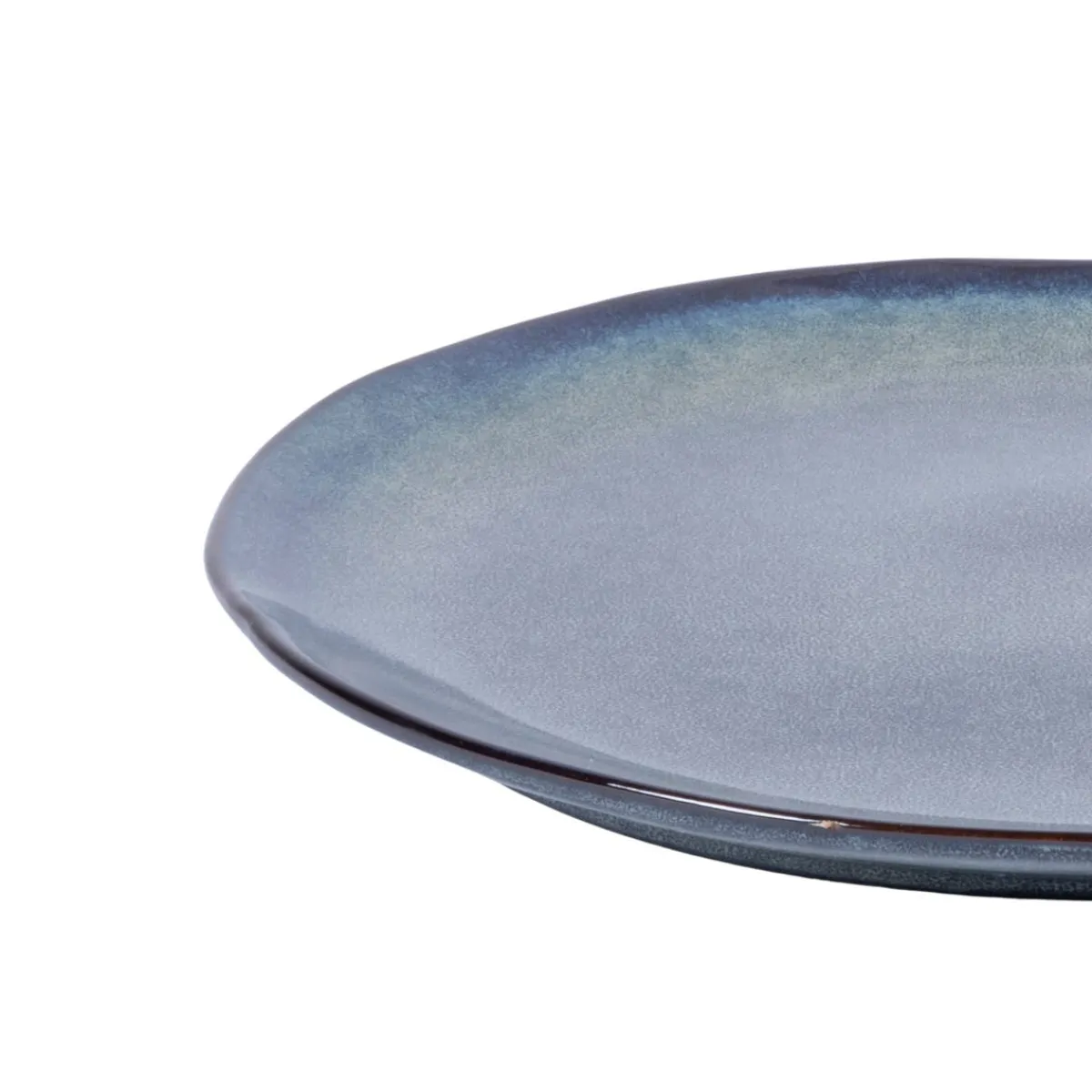 Assiette coupe plate rond gris grès émaillé Ø 27 cm Galaxy - PRO.MUNDI New