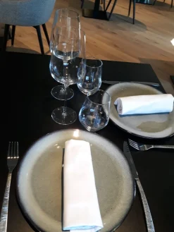 Assiette coupe plate rond gris grès émaillé Ø 27 cm Galaxy - PRO.MUNDI New