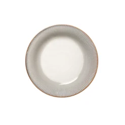 PRO.MUNDI Assiette coupe plate rond gris bleu porcelaine Ø 23,5 cm Serena Outlet