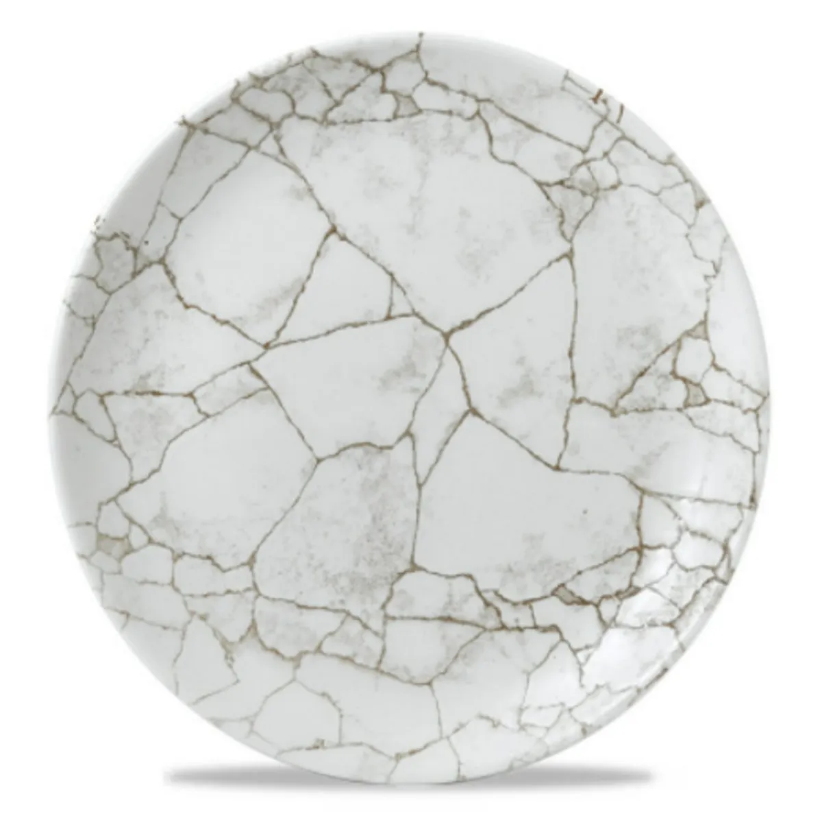 Assiette coupe plate rond gris porcelaine vitrifiée Ø 21,7 cm Kintsugi Agate Grey - CHURCHILL Hot