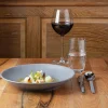 Assiette coupe plate rond gris porcelaine vitrifiée Ø 24 cm Shale - RAK Best