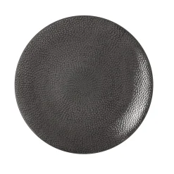 Assiette coupe plate rond gris grès émaillé Ø 29 cm Stone - MEDARD DE NOBLAT Online