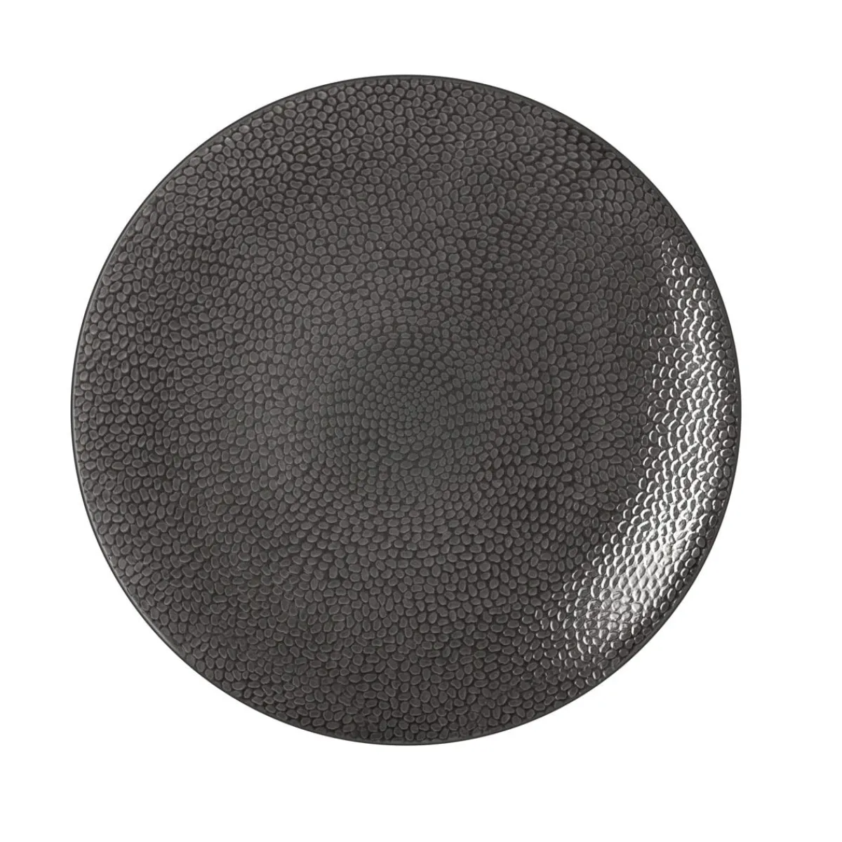 Assiette coupe plate rond gris grès émaillé Ø 29 cm Stone - MEDARD DE NOBLAT Online
