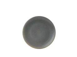 Assiette coupe plate rond gris porcelaine Ø 23 cm Evo Granite - DUDSON Discount
