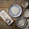 Assiette coupe plate rond Ink porcelaine vitrifiée Ø 29 cm Harvest Mediterranean - DUDSON Outlet
