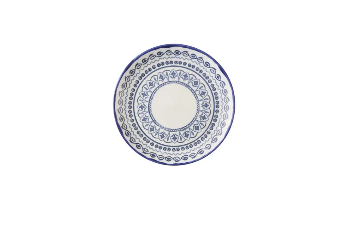 DUDSON Assiette coupe plate rond Ink porcelaine vitrifiée Ø 22 cm Harvest Mediterranean Moresque Best