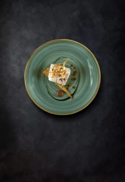 Assiette coupe plate rond lagon porcelaine vitrifiée Ø 26,7 cm Twirl - RAK