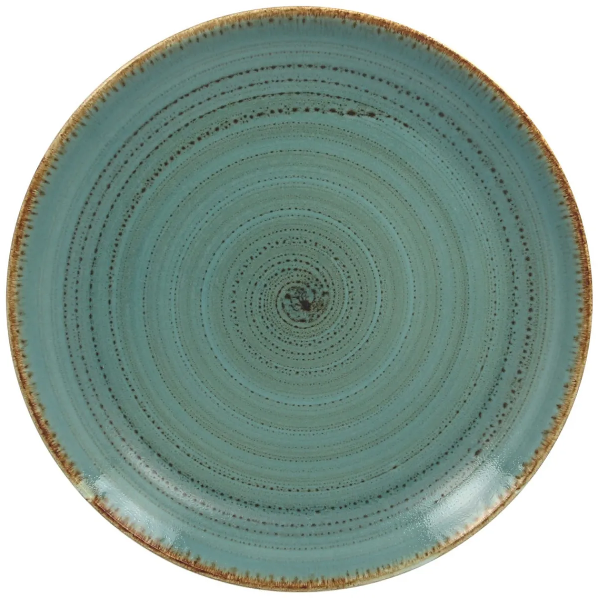 Assiette coupe plate rond lagon porcelaine vitrifiée Ø 26,7 cm Twirl - RAK