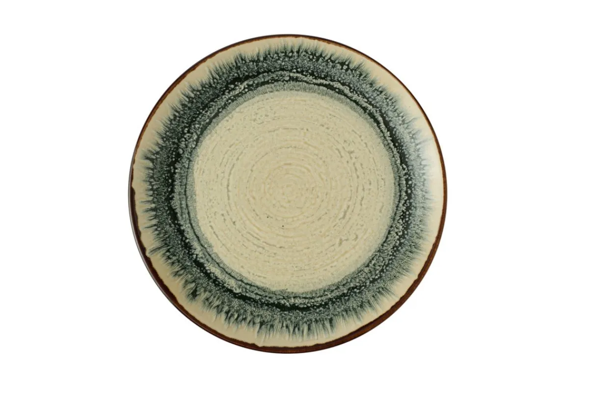 DUDSON Assiette coupe plate rond Linen porcelaine vitrifiée Ø 28,8 cm Flare Outlet