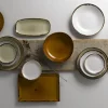 Assiette coupe plate rond Linen porcelaine vitrifiée Ø 21,7 cm Harvest - DUDSON Outlet