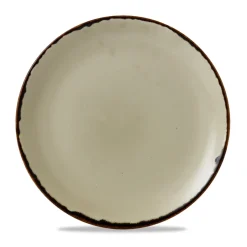 DUDSON Assiette coupe plate rond Linen porcelaine vitrifiée Ø 26 cm Harvest