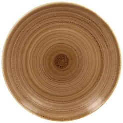 Assiette coupe plate rond marron porcelaine vitrifiée Ø 29,3 cm Twirl - RAK Online