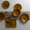Assiette coupe plate rond marron porcelaine vitrifiée Ø 16,5 cm Harvest - DUDSON Outlet