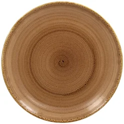 RAK Assiette coupe plate rond marron porcelaine vitrifiée Ø 26,7 cm Twirl Hot
