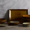 Assiette coupe plate rond marron porcelaine vitrifiée Ø 21,7 cm Harvest - DUDSON Clearance
