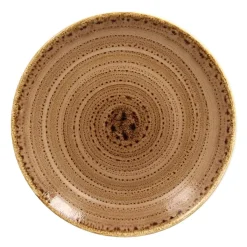 Assiette coupe plate rond marron porcelaine vitrifiée Ø 15 cm Twirl - RAK Outlet