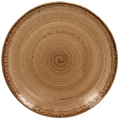 RAK Assiette coupe plate rond marron porcelaine vitrifiée Ø 24 cm Twirl Hot