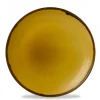 DUDSON Assiette coupe plate rond Mustard porcelaine vitrifiée Ø 21,7 cm Harvest Best