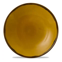 Assiette coupe plate rond Mustard porcelaine vitrifiée Ø 28,8 cm Harvest - DUDSON