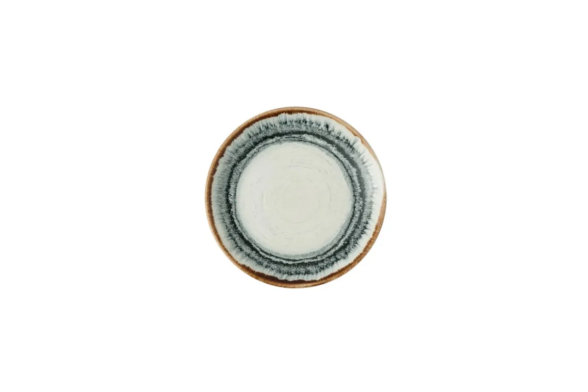 Assiette coupe plate rond Natural porcelaine vitrifiée Ø 16,5 cm Flare - DUDSON Sale
