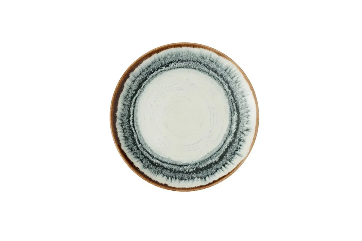DUDSON Assiette coupe plate rond Natural porcelaine vitrifiée Ø 21,7 cm Flare Discount