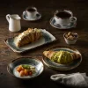 DUDSON Assiette coupe plate rond Natural porcelaine vitrifiée Ø 26 cm Flare New