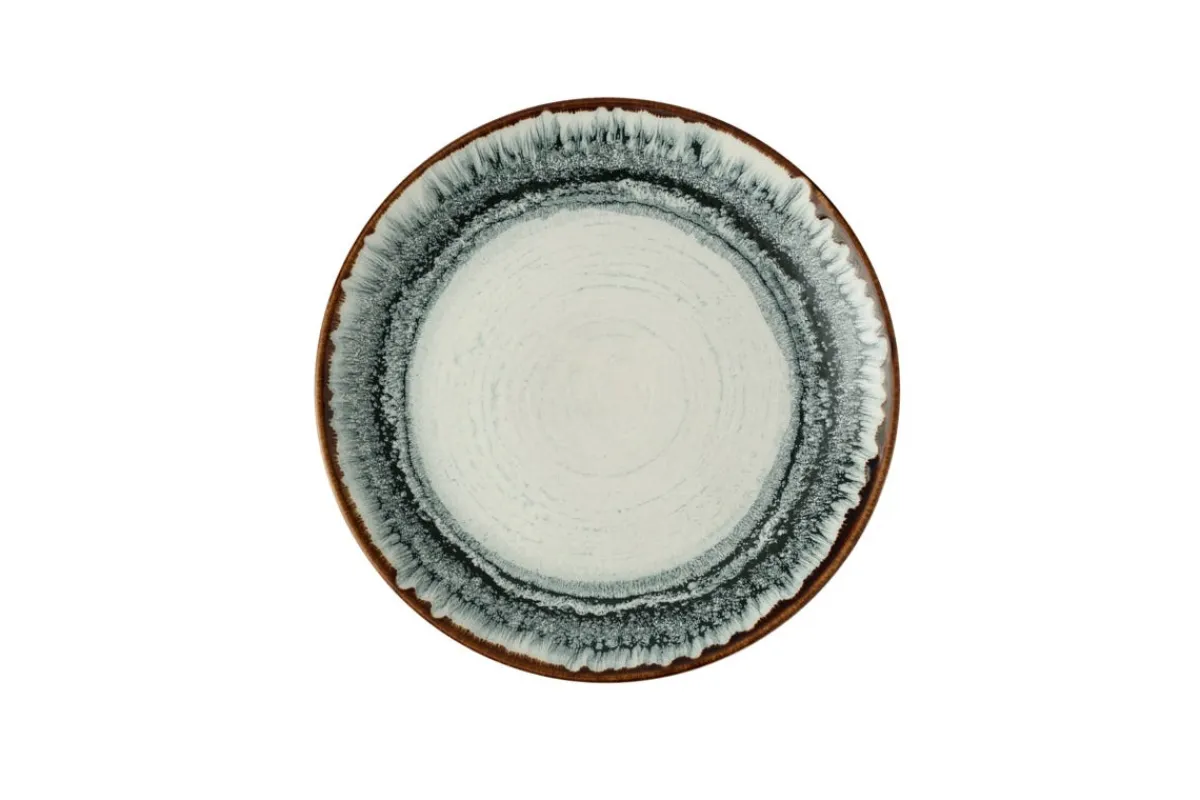 DUDSON Assiette coupe plate rond Natural porcelaine vitrifiée Ø 26 cm Flare New