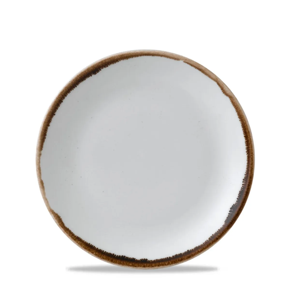 DUDSON Assiette coupe plate rond Natural porcelaine vitrifiée Ø 16,5 cm Harvest