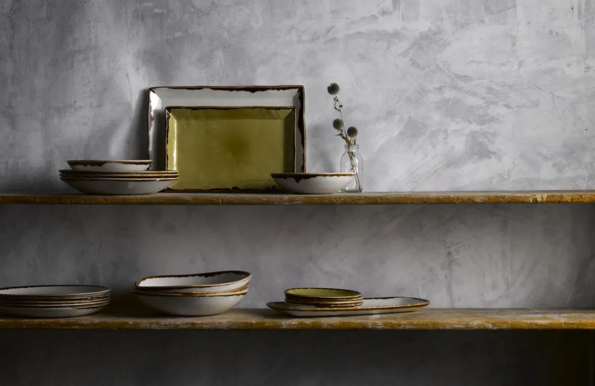 Assiette coupe plate rond Natural porcelaine vitrifiée Ø 21,7 cm Harvest - DUDSON Discount