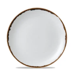 Assiette coupe plate rond Natural porcelaine vitrifiée Ø 21,7 cm Harvest - DUDSON Discount