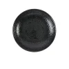 Assiette coupe plate rond noir porcelaine vitrifiée Ø 21,7 cm Chroma - CHURCHILL
