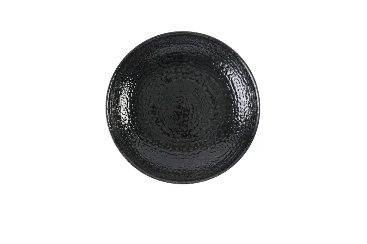 Assiette coupe plate rond noir porcelaine vitrifiée Ø 21,7 cm Chroma - CHURCHILL