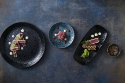 Assiette coupe plate rond noir porcelaine vitrifiée Ø 21,7 cm Chroma - CHURCHILL
