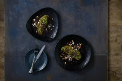 Assiette coupe plate rond noir porcelaine vitrifiée Ø 21,7 cm Chroma - CHURCHILL