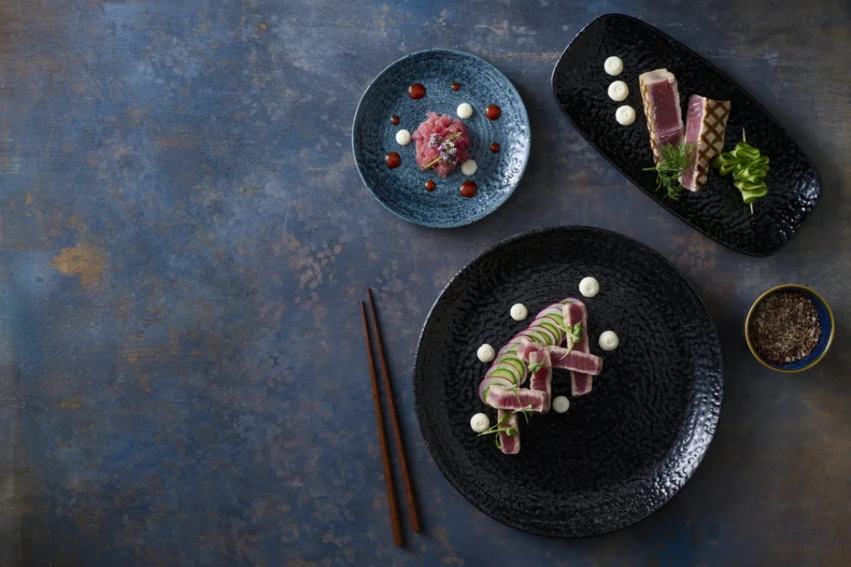 Assiette coupe plate rond noir porcelaine vitrifiée Ø 21,7 cm Chroma - CHURCHILL