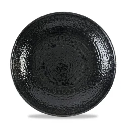 Assiette coupe plate rond noir porcelaine vitrifiée Ø 21,7 cm Chroma - CHURCHILL
