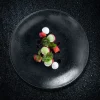 RAK Assiette coupe plate rond noir porcelaine vitrifiée Ø 30,7 cm Karbon Clearance