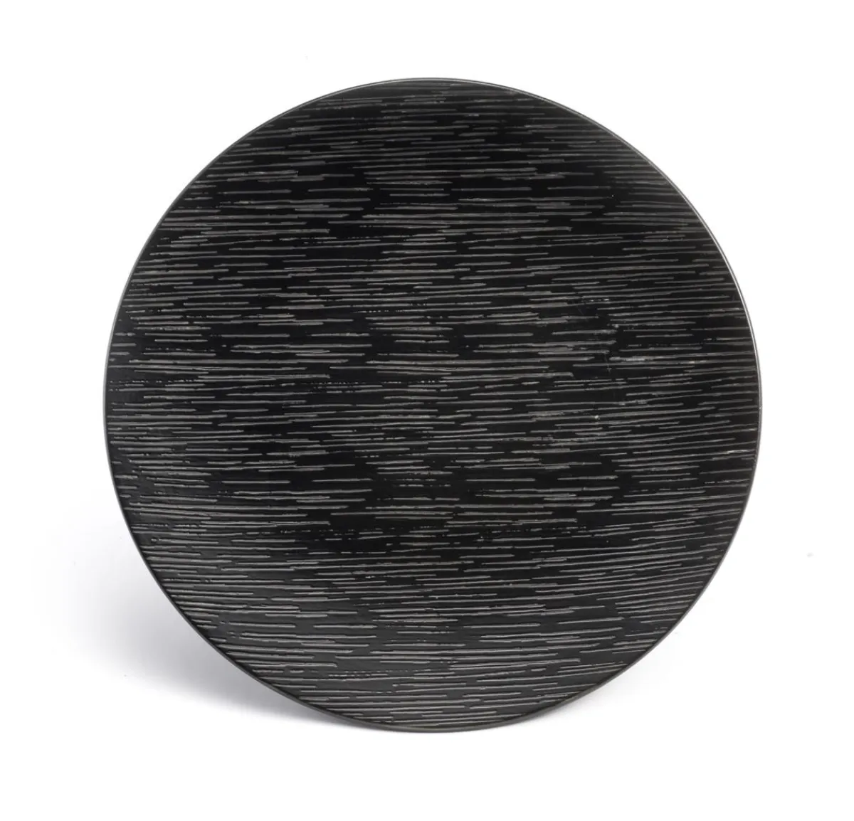 MEDARD DE NOBLAT Assiette coupe plate rond noir grès émaillé Ø 27 cm Magma Online