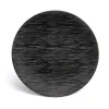 Assiette coupe plate rond noir grès émaillé Ø 29 cm Magma - MEDARD DE NOBLAT Outlet