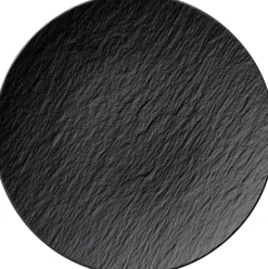 VILLEROY & BOCH Assiette coupe plate rond noir porcelaine Ø 25 cm The Rock Outlet