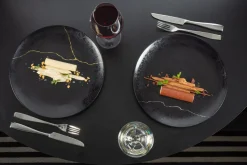 RAK Assiette coupe plate rond noir porcelaine Ø 30,7 cm Kintzoo Outlet