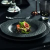 VILLEROY & BOCH Assiette coupe plate rond noir porcelaine Ø 16 cm The Rock