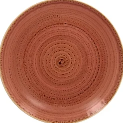 Assiette coupe plate rond orange porcelaine vitrifiée Ø 29,3 cm Twirl - RAK Sale