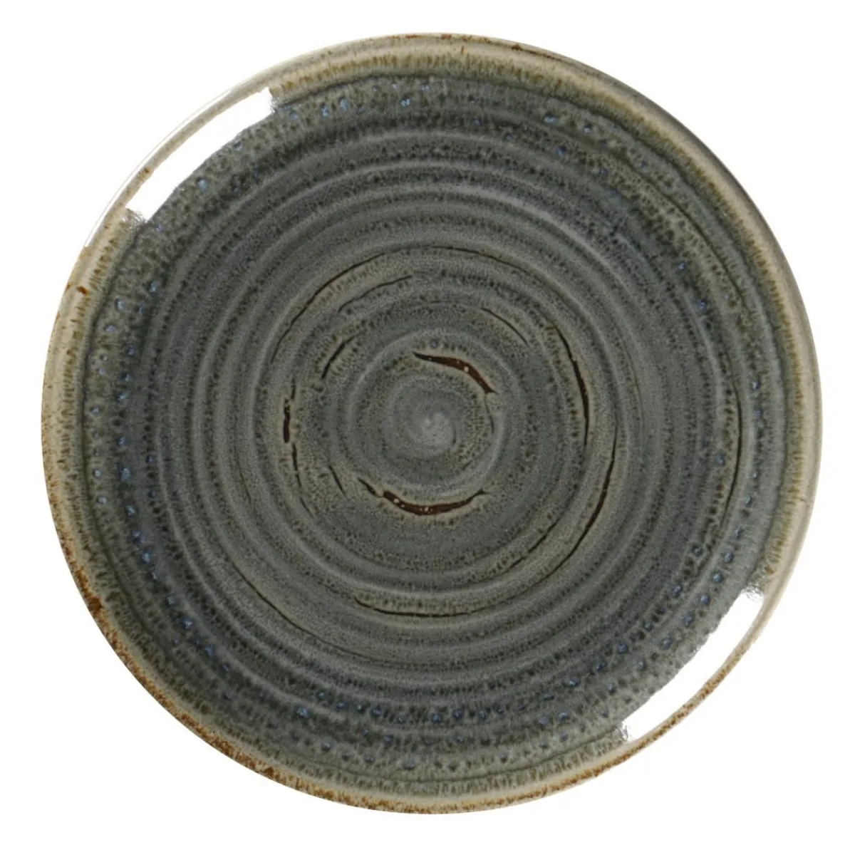 RAK Assiette coupe plate rond Peridot porcelaine vitrifiée Ø 17,9 cm stone Spot Hot