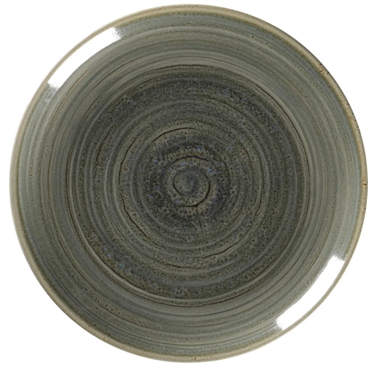 Assiette coupe plate rond Peridot porcelaine vitrifiée Ø 20,9 cm stone Spot - RAK Outlet