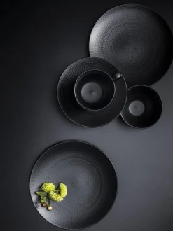 DEGRENNE Assiette coupe plate rond pierre de lave grès émaillé Ø 28 cm Modulo Nature Hot