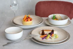 ACCOLADE Assiette coupe plate rond porcelaine Ø 24 cm Palma Clearance