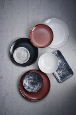 Assiette coupe plate rond prune porcelaine vitrifiée Ø 16,5 cm Harvest - DUDSON Online